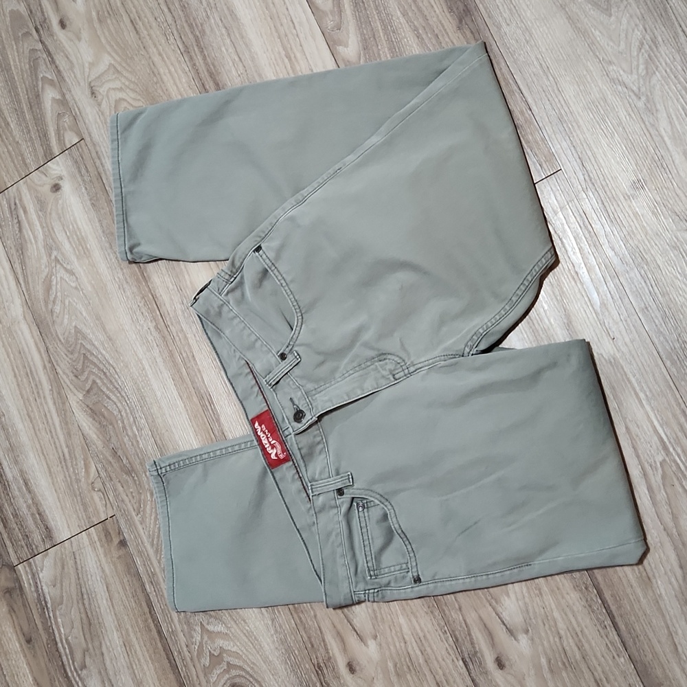 Arizona Jeans Co. Slim Straight Leg Casual Gray Pants Men's 33x30
